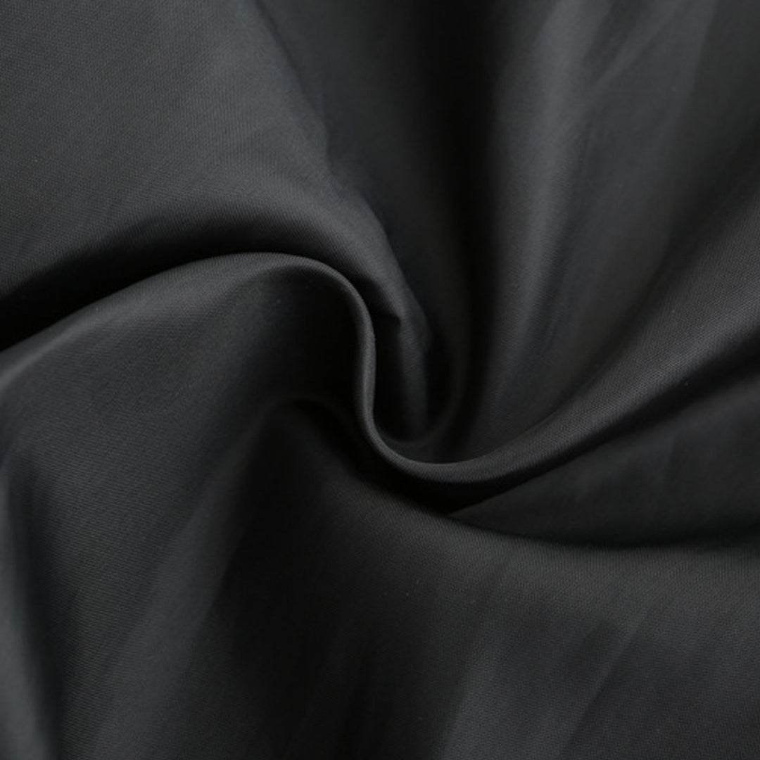Women's Leather-Look Stand Collar Jacket in Grey - alternate angle showing fit and fabric detail