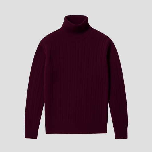 Men's Cable Knit Turtleneck Sweater - main view