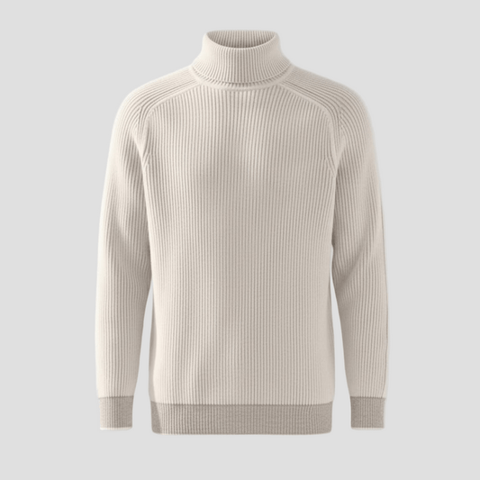 Men's Raglan Ribbed Turtleneck Sweater - main view