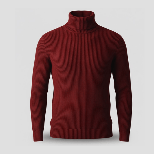 Men's Heavy Ribbed Turtleneck Sweater - main view