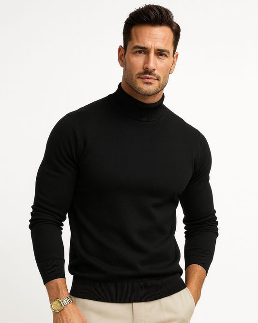 Men's Slim Fit Mock Neck Sweater - main view