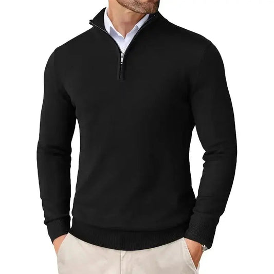 Men's Fine Knit Half-Zip Sweater - main view