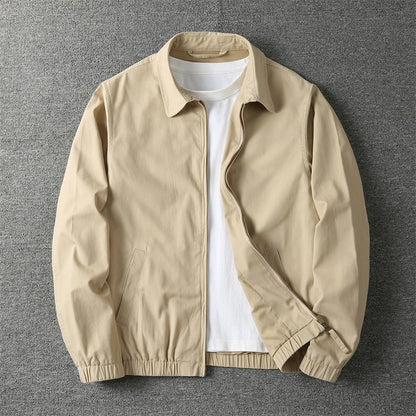Men's Harrington Jacket in Beige - front view