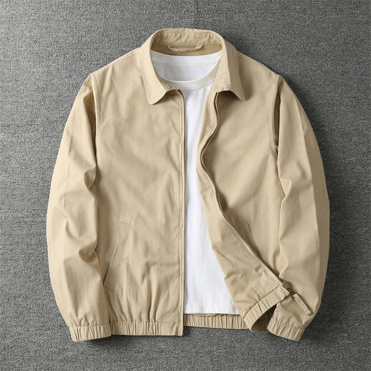 Men's Harrington Jacket in Beige - front view