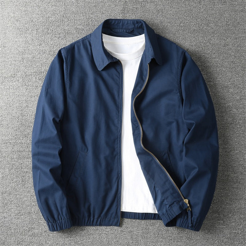 Men's Harrington Jacket in Navy - front view