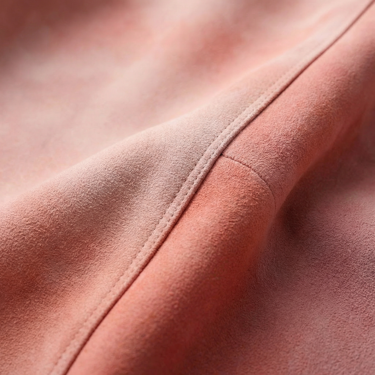 Men's Suede-Look Bomber Jacket in Light Grey - alternate angle showing fit and fabric detail