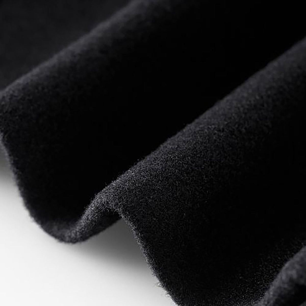 Women's Notch Lapel Long Coat in Grey - alternate angle showing fit and fabric detail