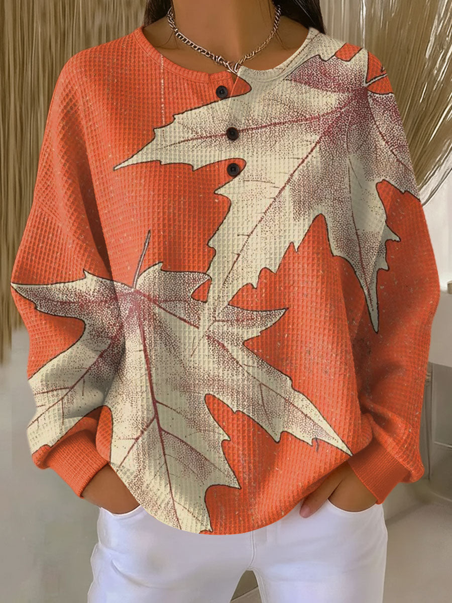 Women's Colour Block Patchwork Sweater in Style 13 - alternate angle showing fit and fabric detail