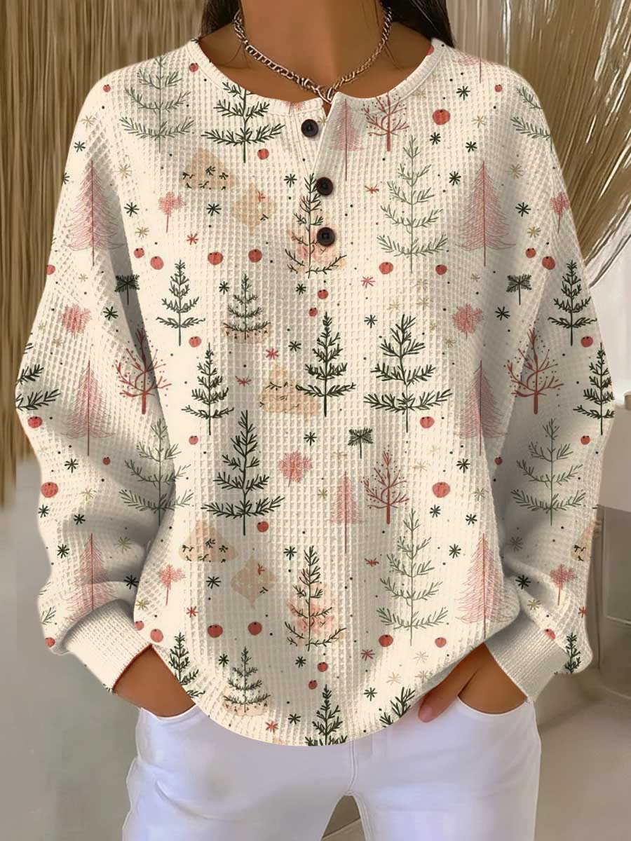 Women's Colour Block Patchwork Sweater in Style 13 - alternate angle showing fit and fabric detail