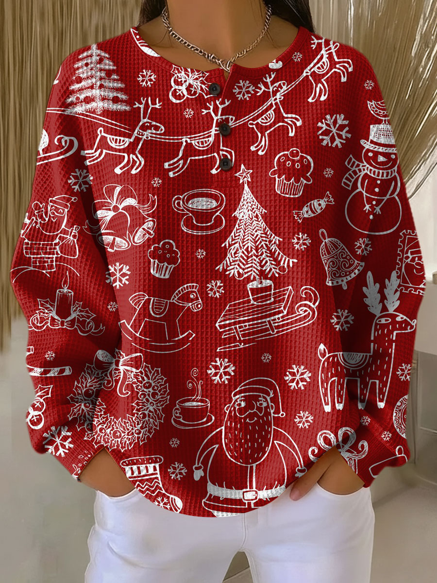 Women's Colour Block Patchwork Sweater in Style 13 - alternate angle showing fit and fabric detail
