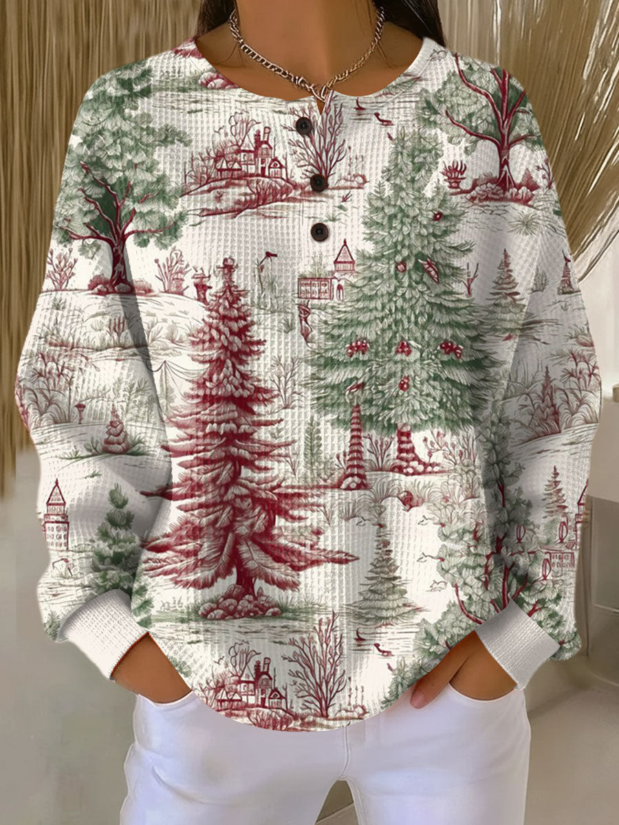 Women's Colour Block Patchwork Sweater in Style 13 - alternate angle showing fit and fabric detail