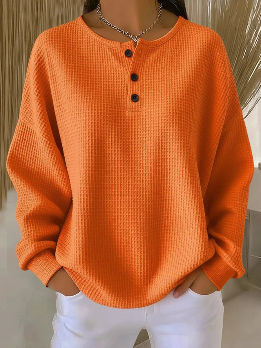 Women's Colour Block Patchwork Sweater in Style 7 - front view